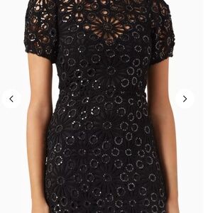 Maje Black Sequin Rozimette Dress NWOT